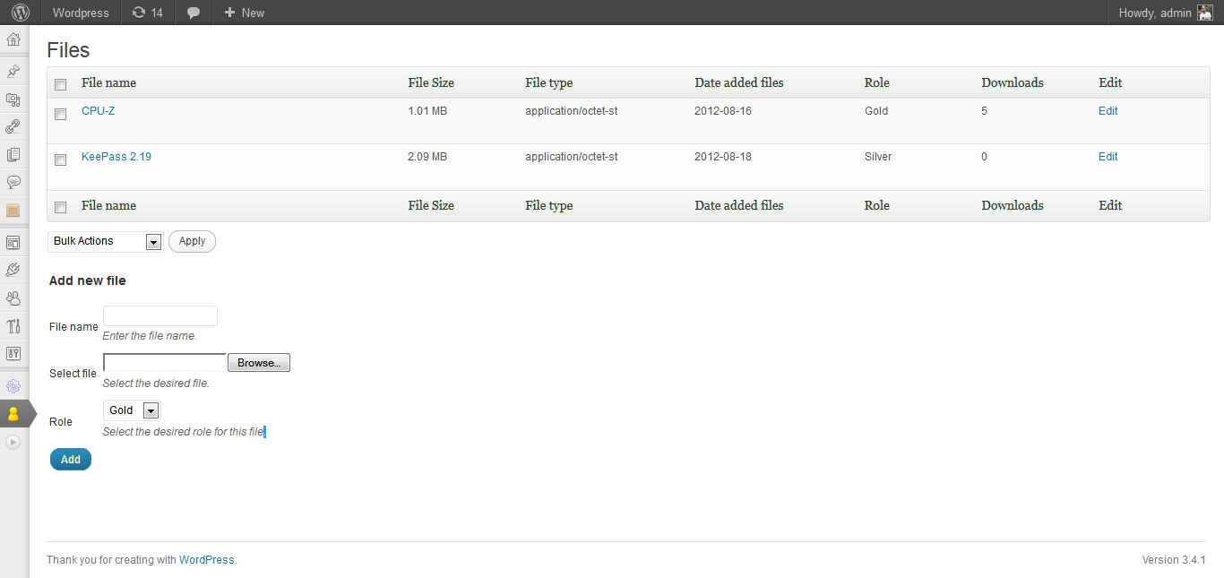 Screen shot (screenshot-4.png) in Files management page