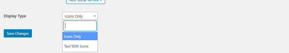 Button display type icons and icon with text.