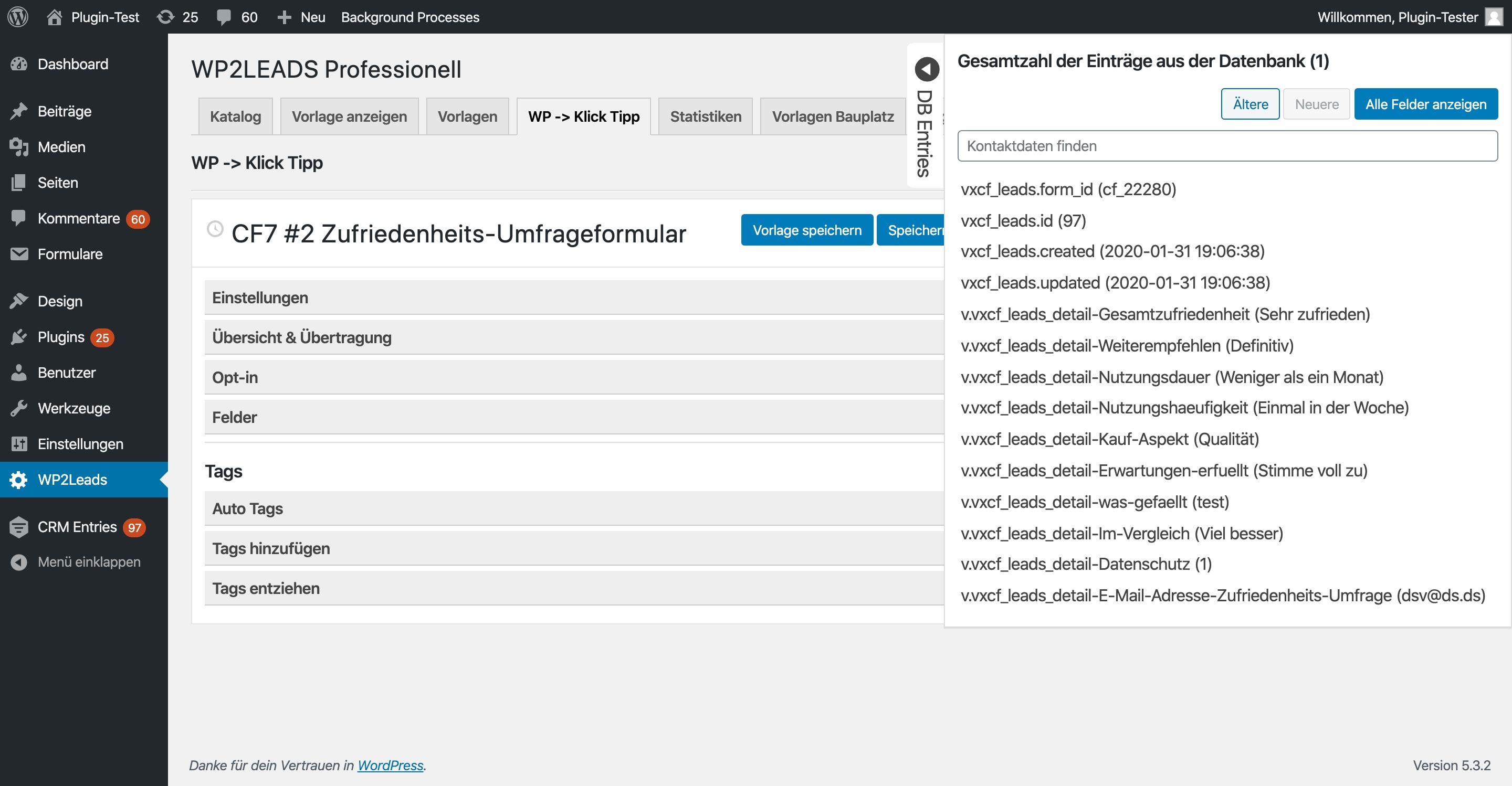 Map to API: Verbinde deine Daten mit der Klick-Tipp-API, indem du Opt-in-Prozess, Felder und Tags auswählst.