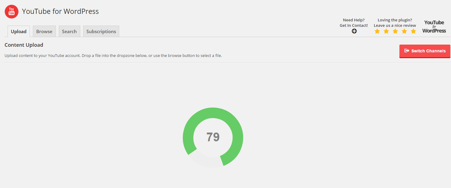 YouTube for WordPress Media Element Player (Embedded Video)