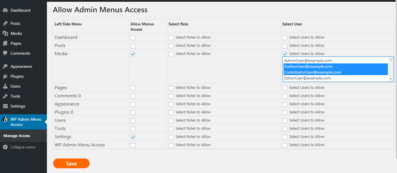 User based Access