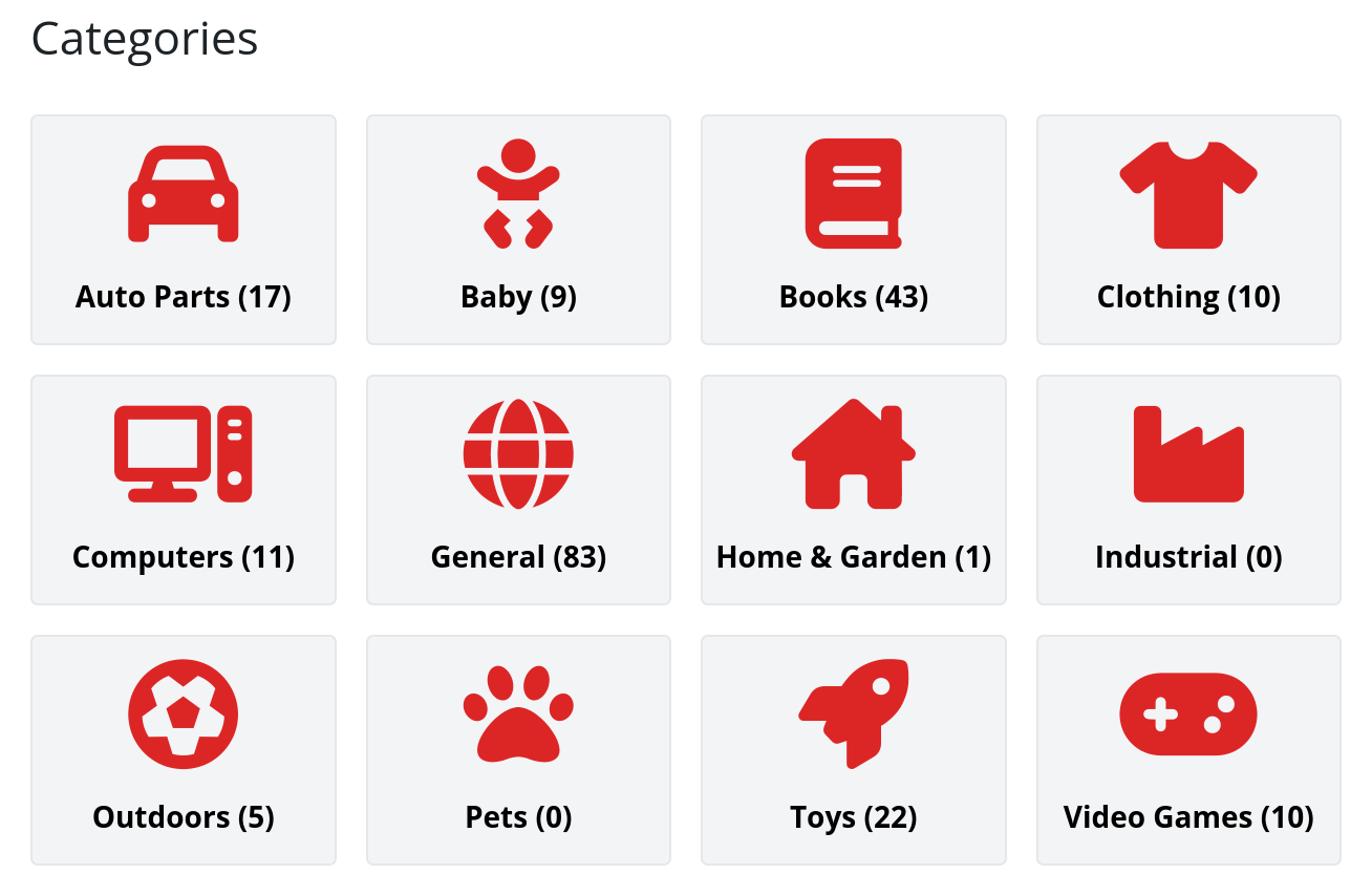 Ads list on a mobile device.