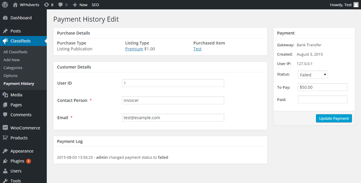 Publish Ad Form - allow anonymous and/or registered users to post ads.