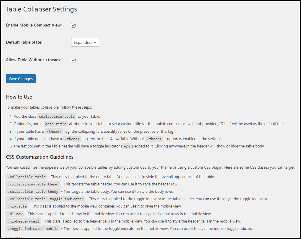 **Settings Page:**