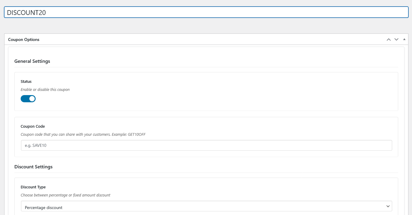 Create discount/coupon form: Add forms for discount or coupon code entry.