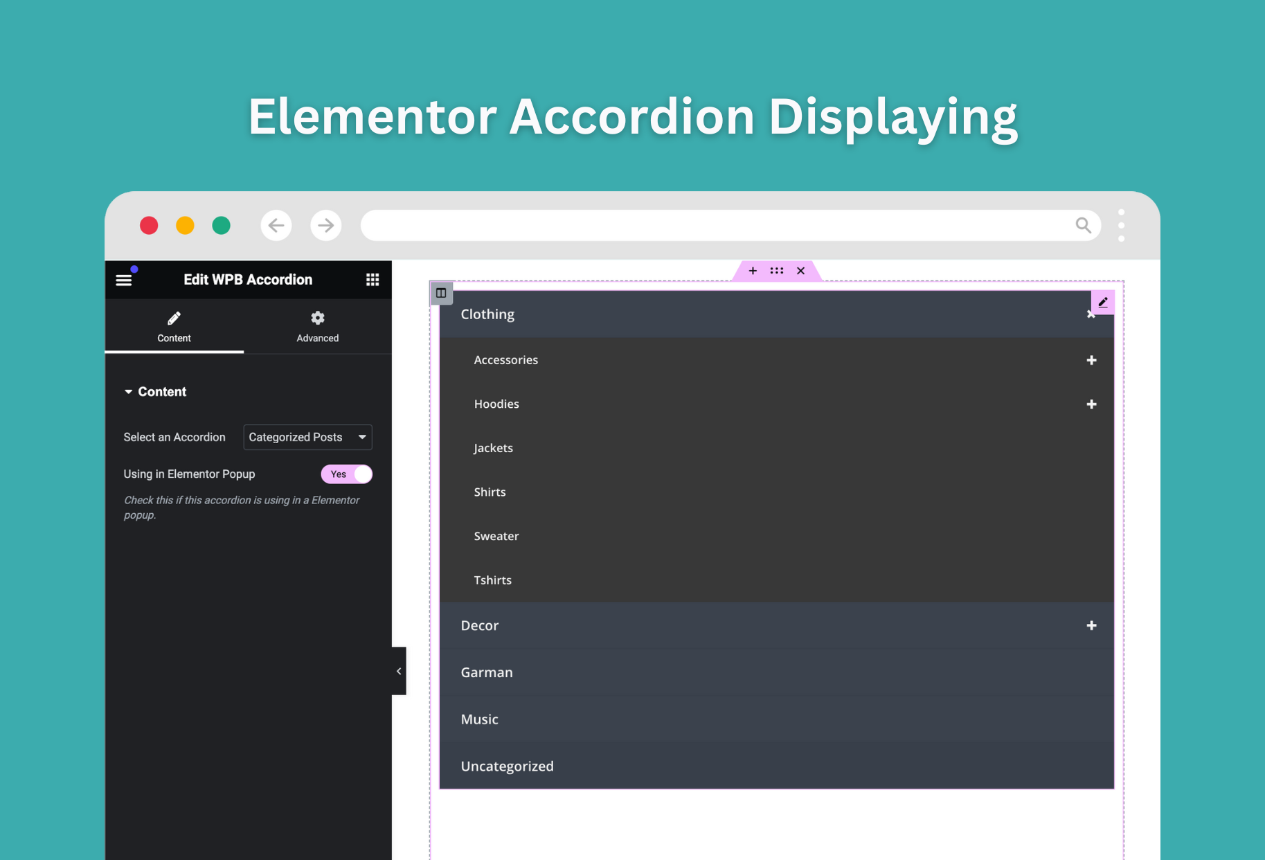 Multi level accordion menu with icons.