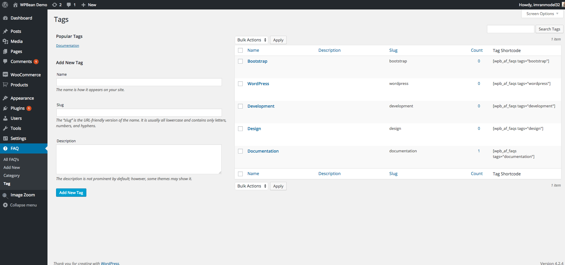 FAQ tags.