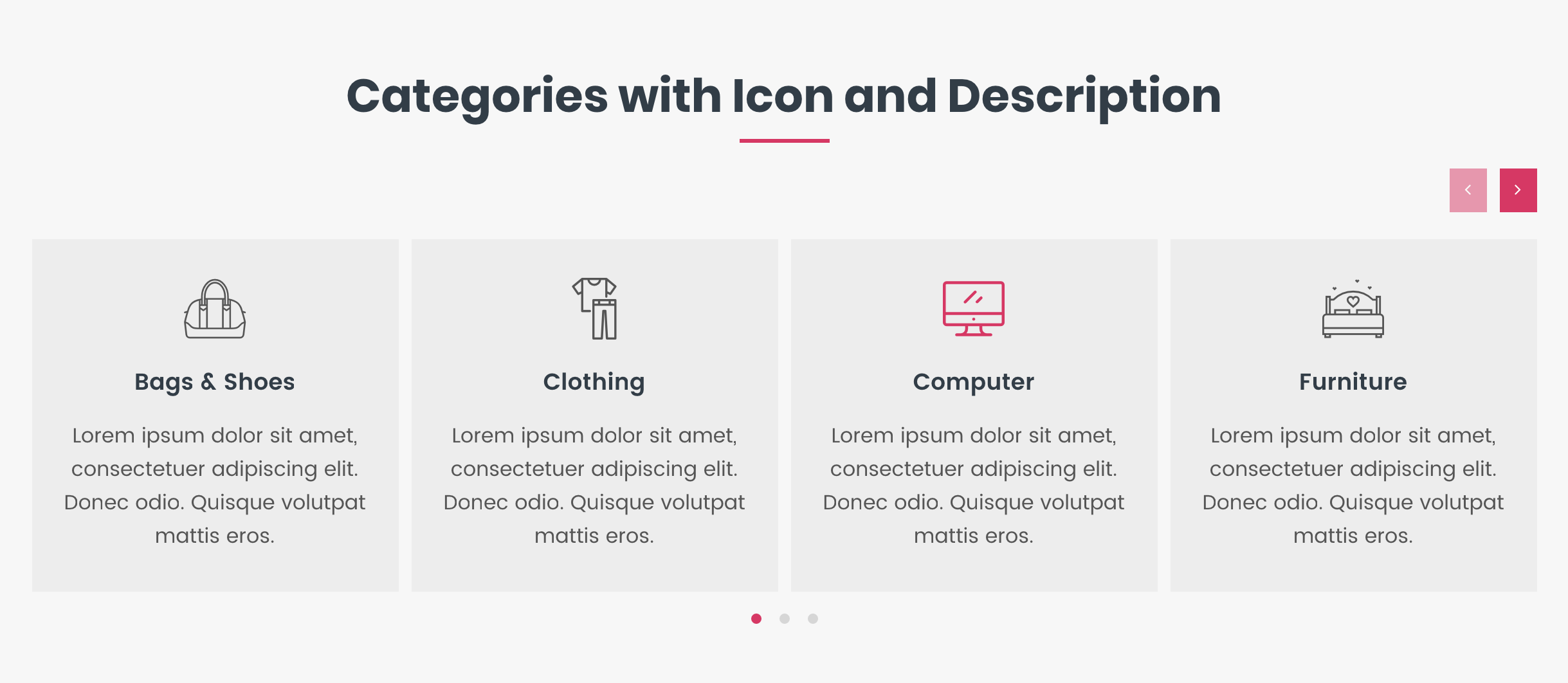 Categories with background image and hover effect 2