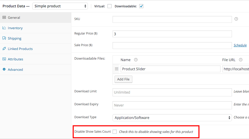 WPB Show Product Sales Number for WooCommerce meta box.