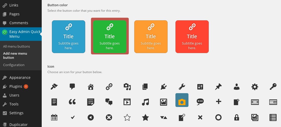 Adding new, great looking buttons is super-simple.