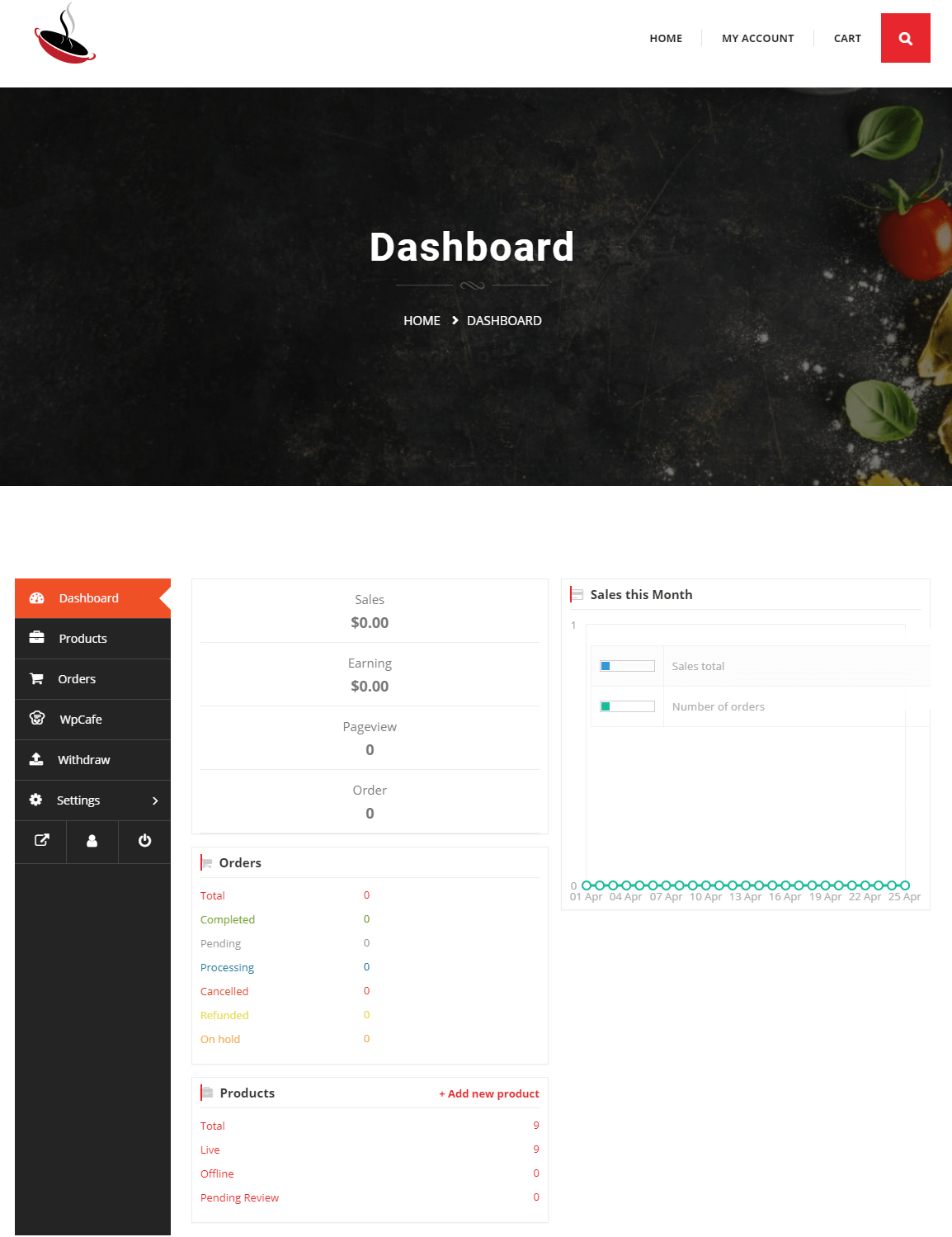 Vendor Dashboard