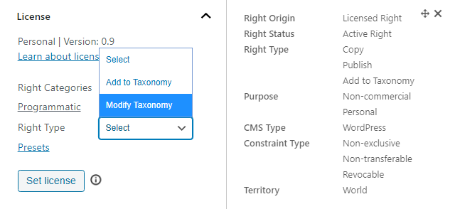 Programmatic and Preset Permissions/Prohibitions