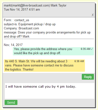 Messages in a particular conversation.