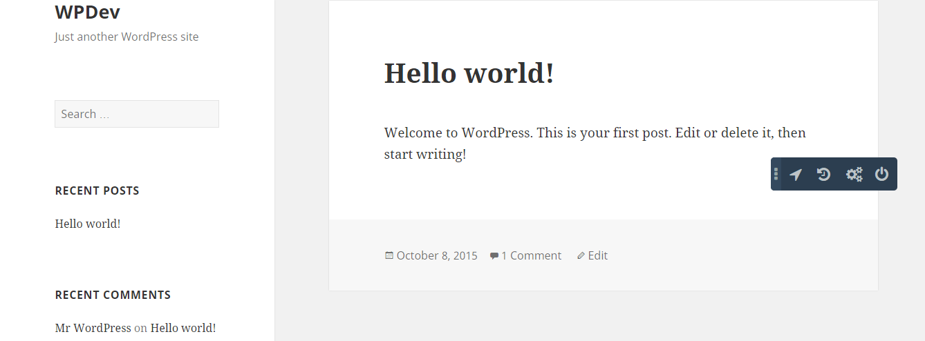 WPCustomizer PRO interface.