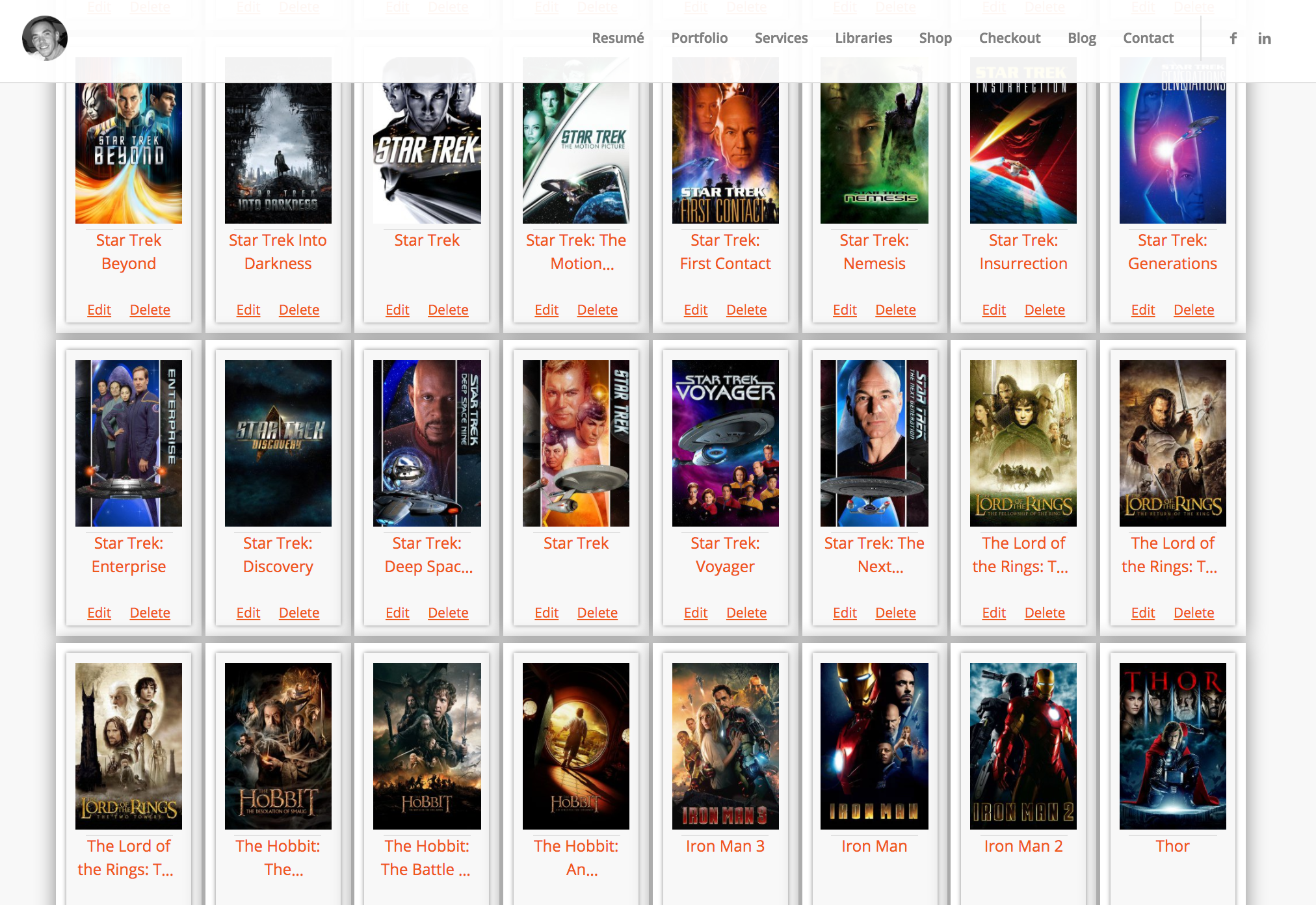 A screenshot of the Videos section, where Trailers and other videos for each Movie and TV Show are displayed.