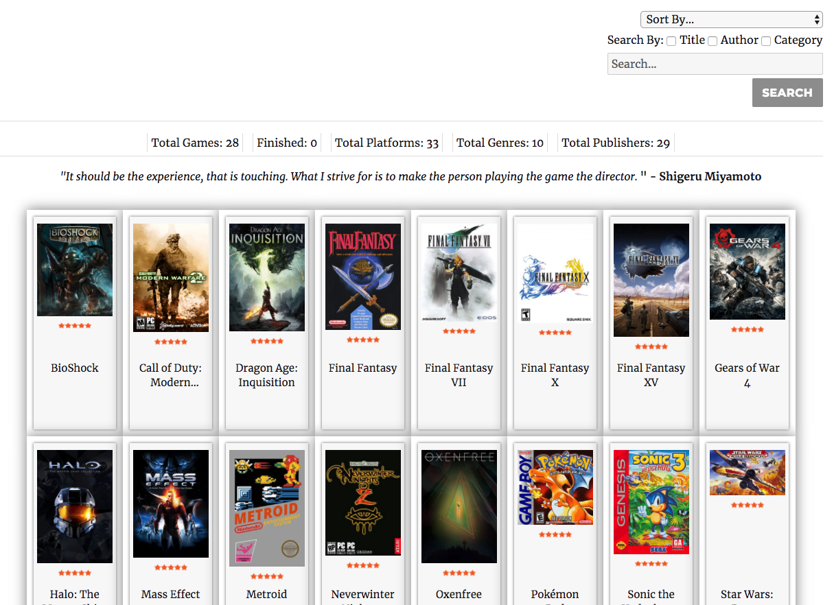 How your games will appear on your website. WPGameList uses most of the default styling of your currently active theme.
