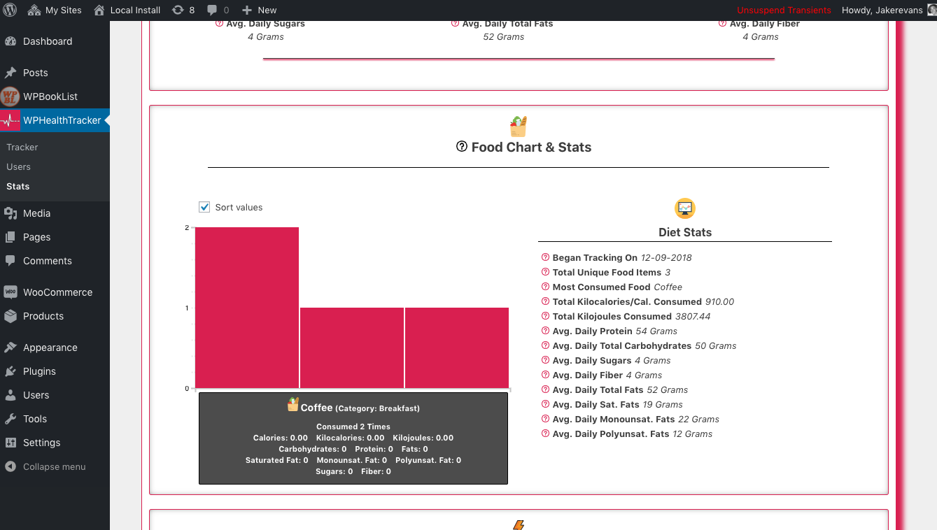 This is where you can track your daily Diet.