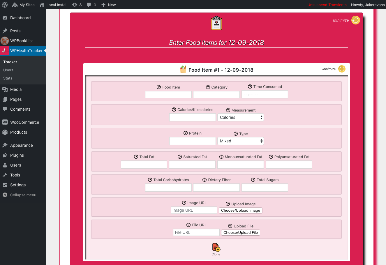 An example of the 'Blood Pressure Chart & Stats' area.