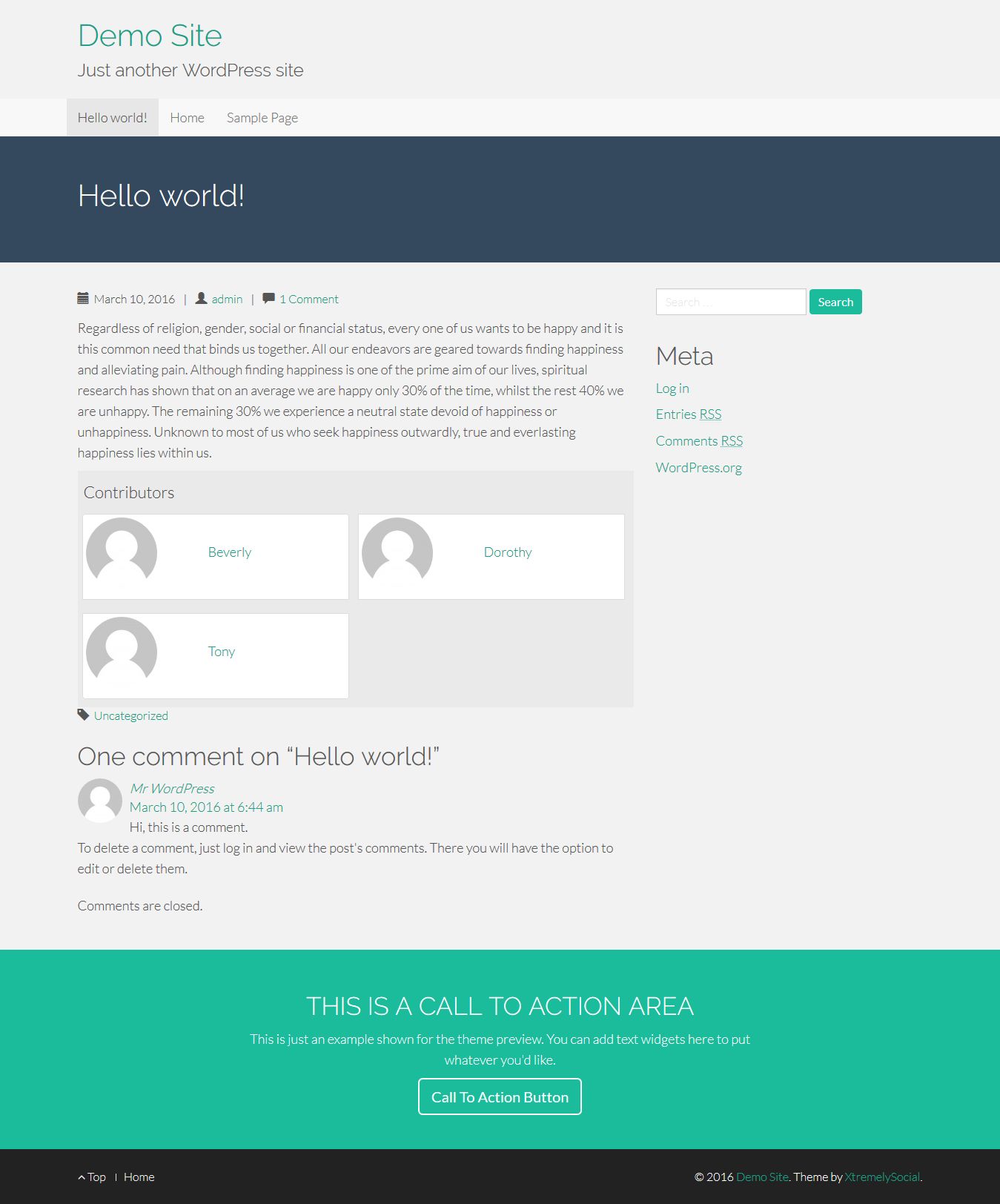 Overall display of contributors on post