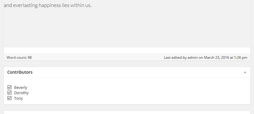 Contributor checkboxes on post-edit screen