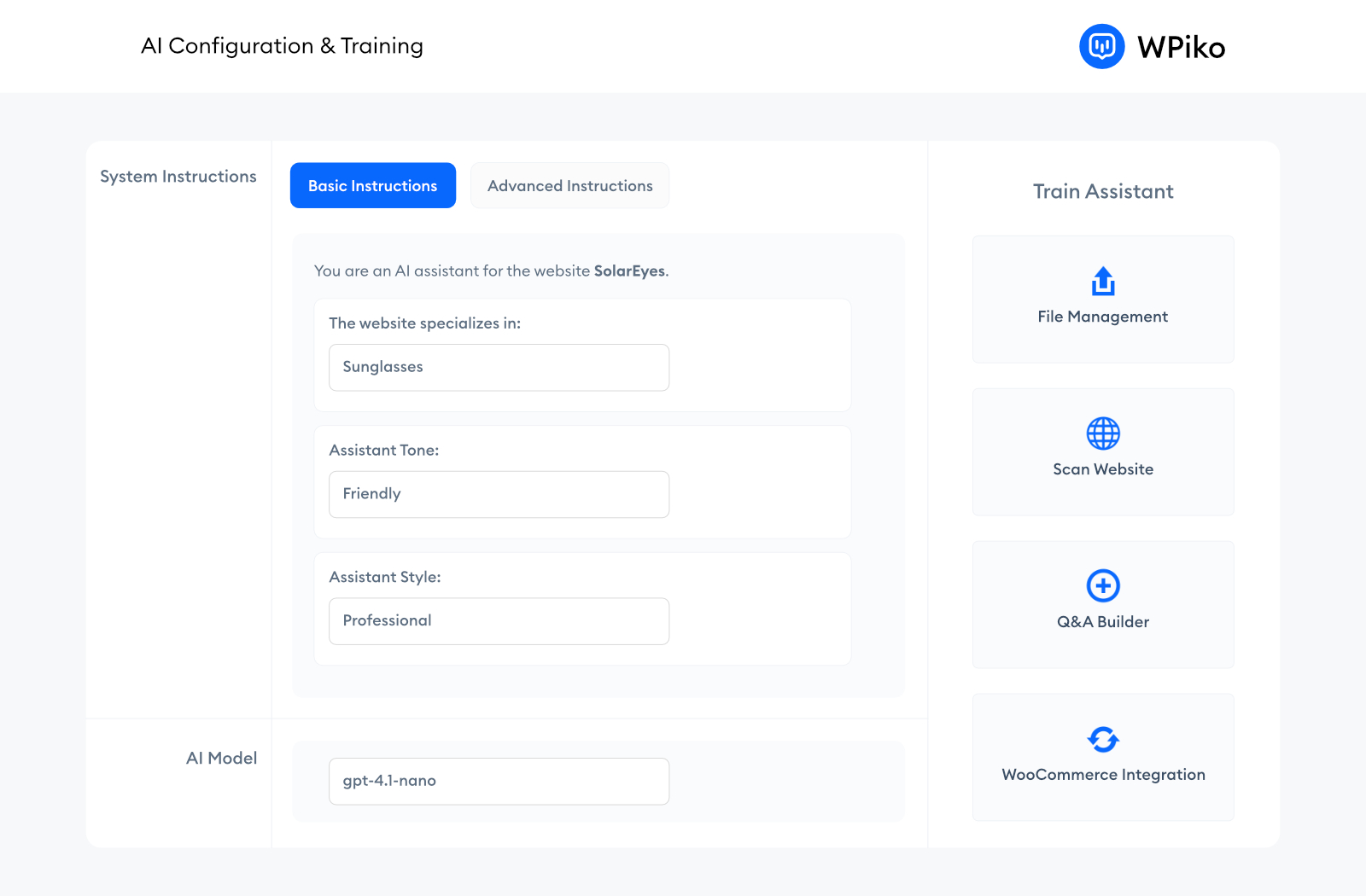 Easily configure your chatbot's personality, knowledge base, and behavior through an intuitive AI training interface powered by OpenAI technology.