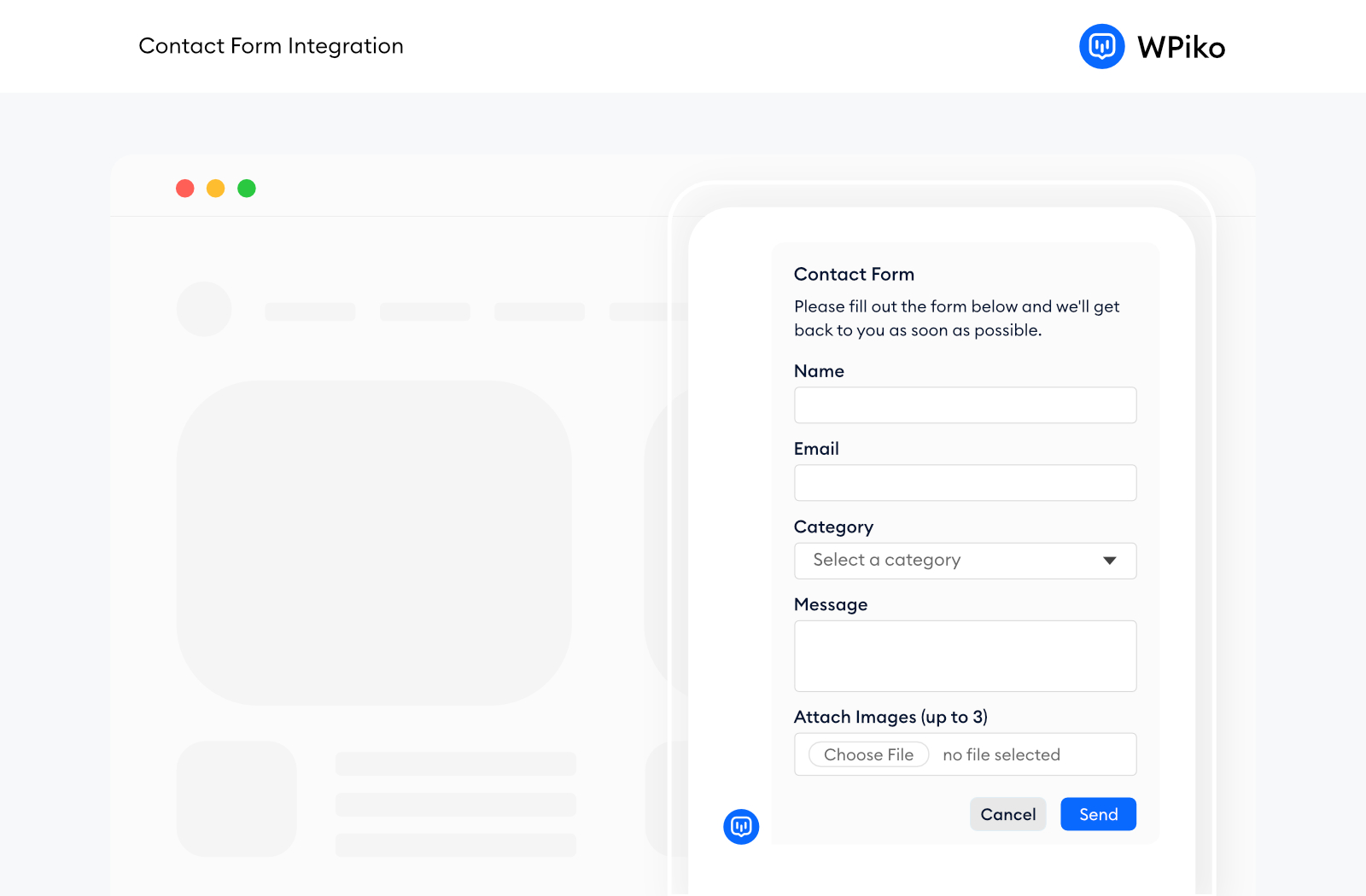 Transform your chatbot into a direct communication channel with the built-in contact form. Allow visitors to reach out without leaving the chat interface.