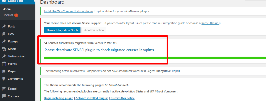 Finish Migration.