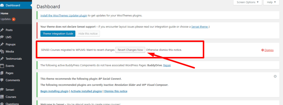 Revert Changes.