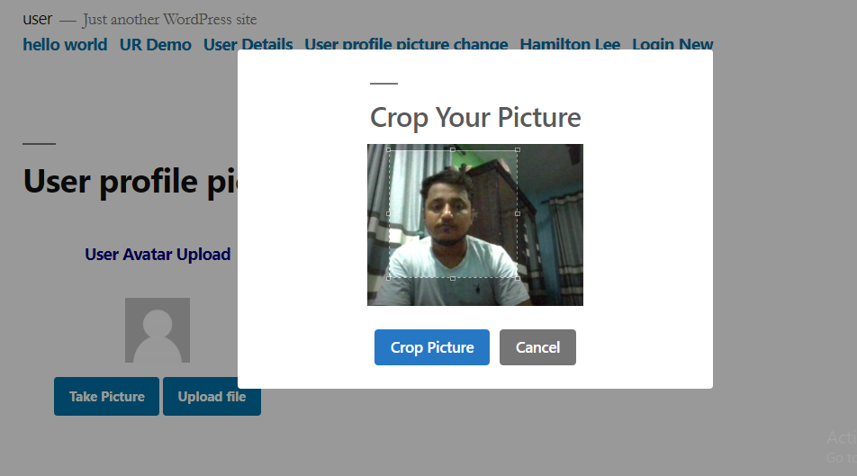 Avatar Uploader in WooCommerce My Account's Account Details