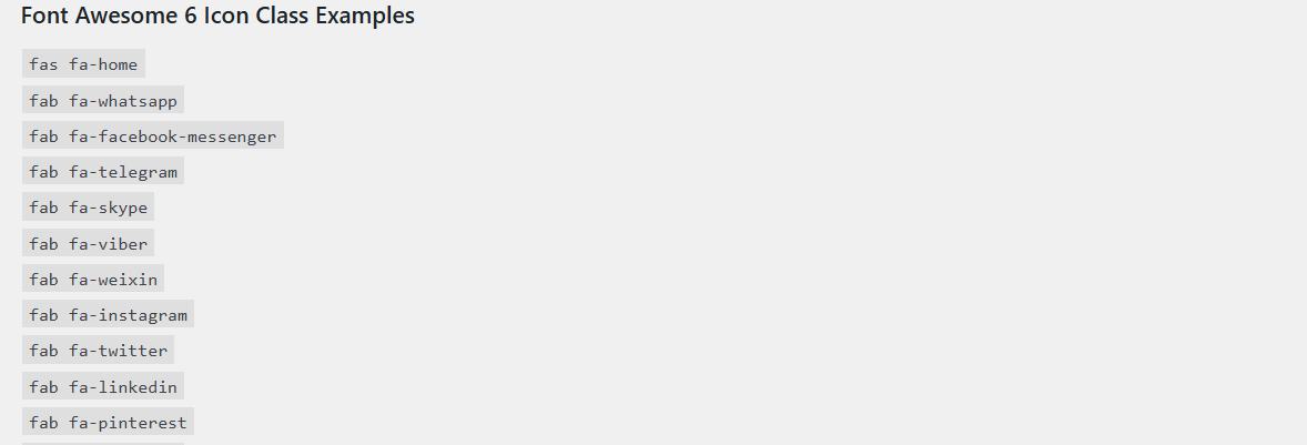 Font Awesome 6 Icon Support: Use any Font Awesome 6 icon class to represent your social or chat platform.