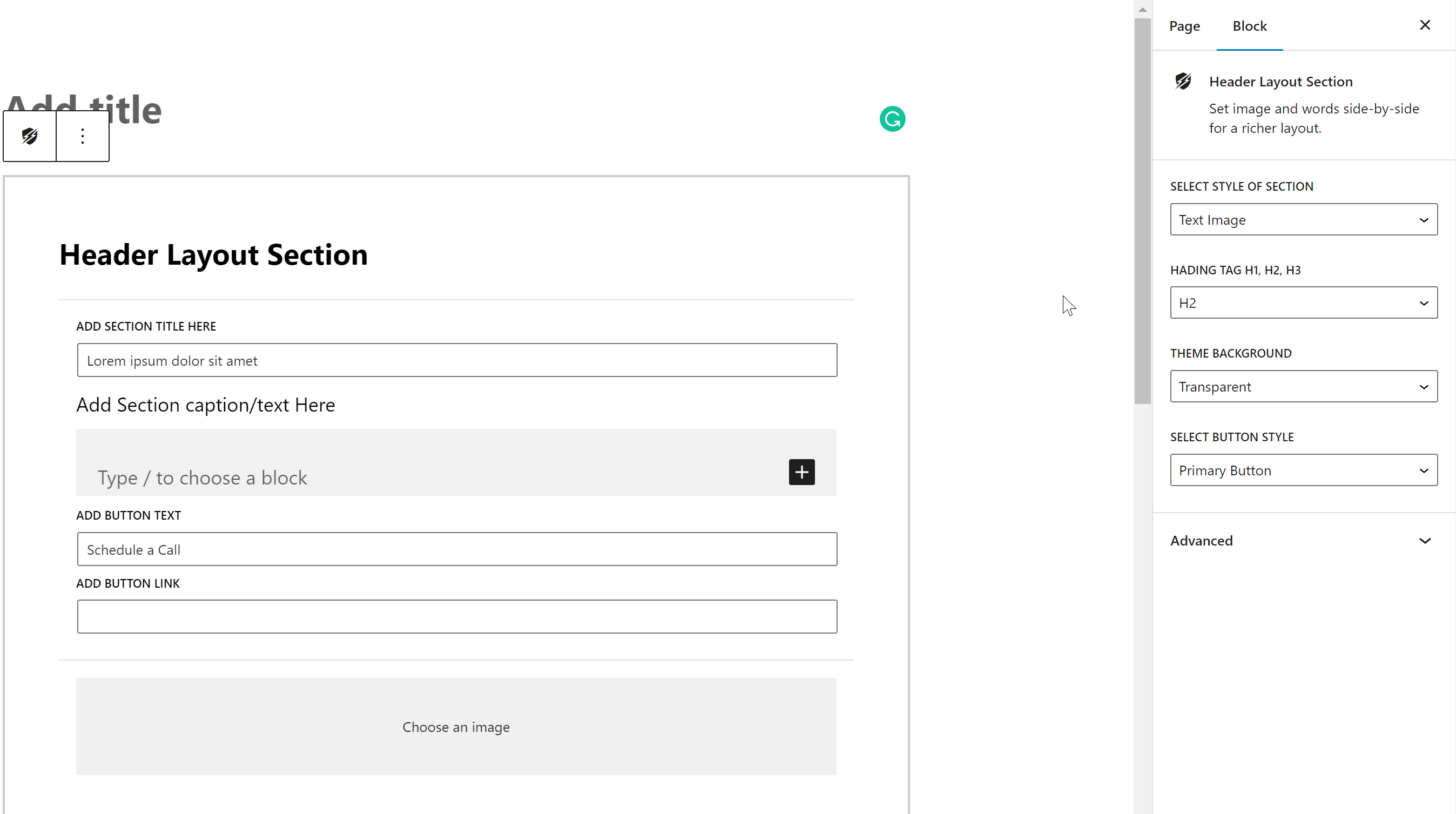 WPMinds  Growth Blocks options