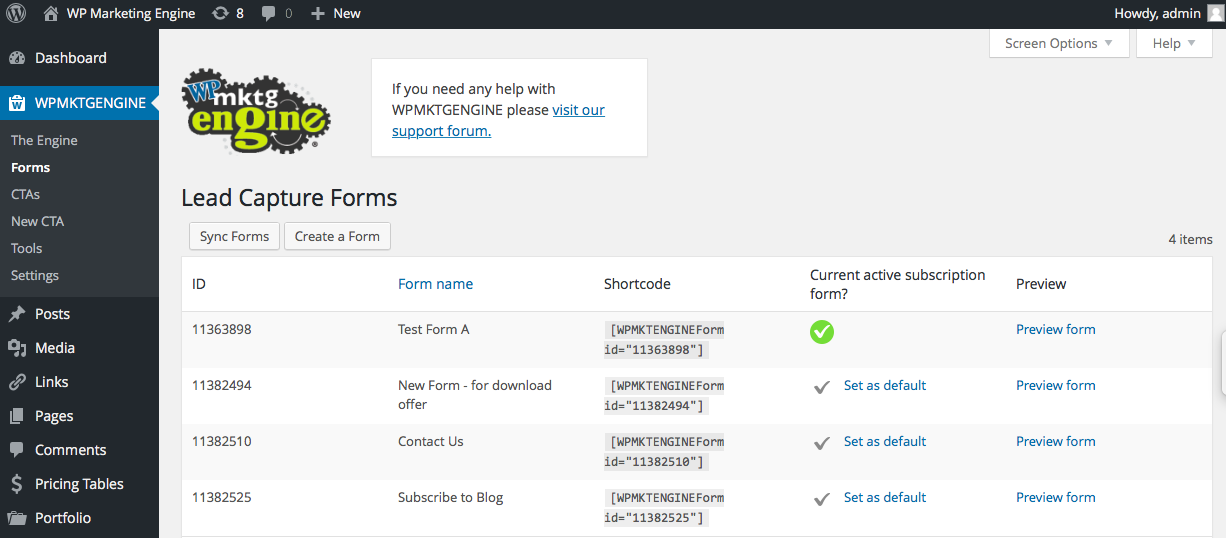 Keep your Form look and feel as the default for your theme, or select from one of our themes.  The look and feel will be applied to lead capture forms you place onto your site pages.