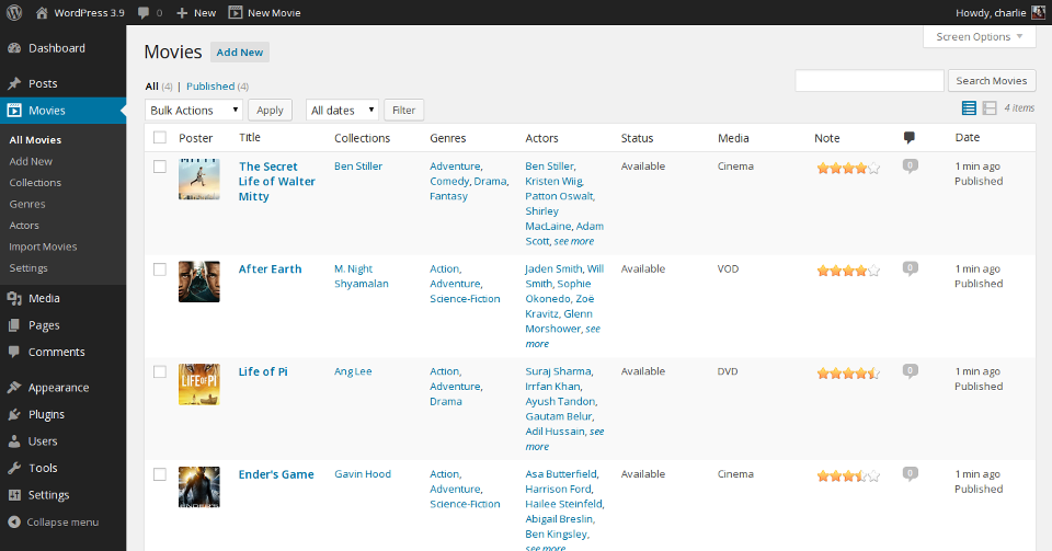 Plugin custom dashboard