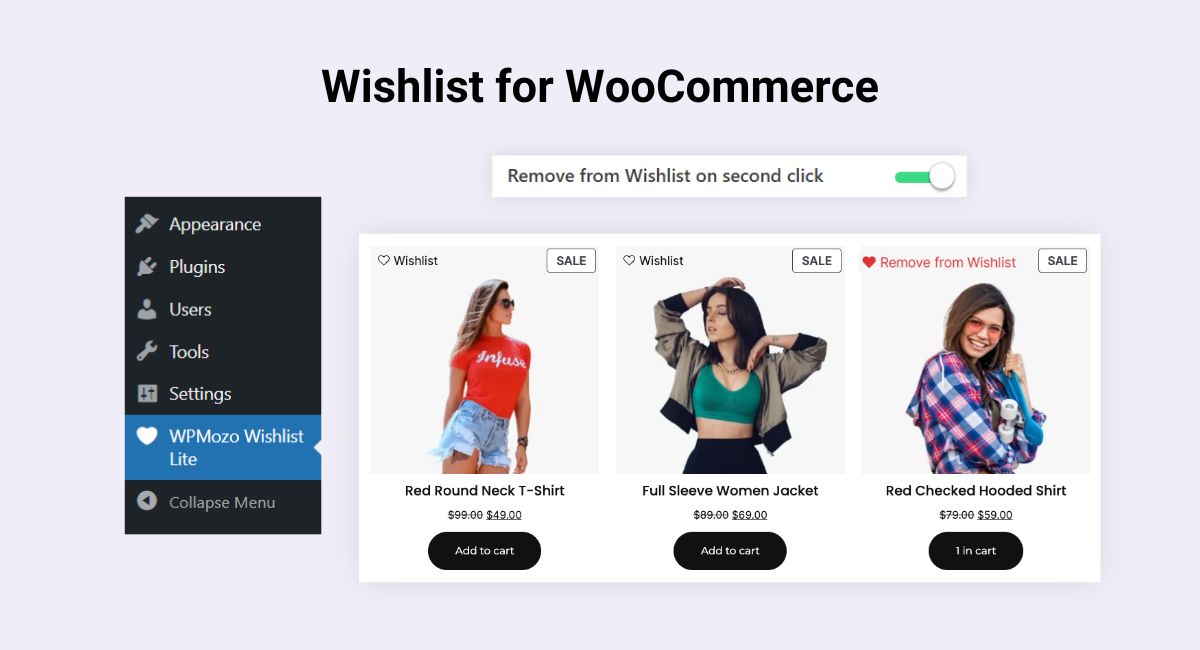 Single click to wishlist and double to remove from wishlist