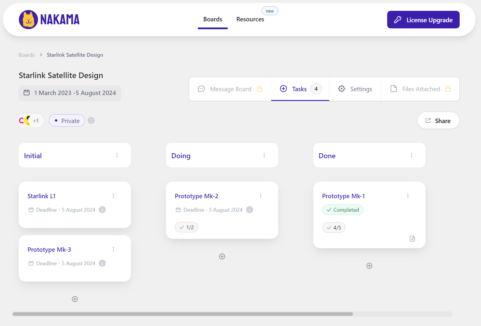 Task Page - Detailed view of a task with all the details like notes, to-dos, deadline, assign posts, etc.