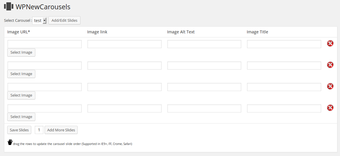 Add carousel data