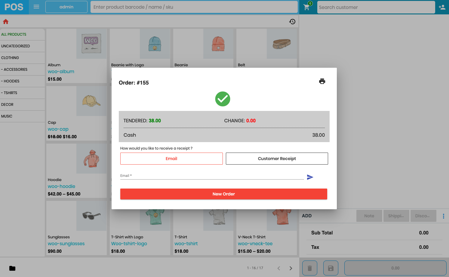 Cash Transactions – Track all POS cash flow