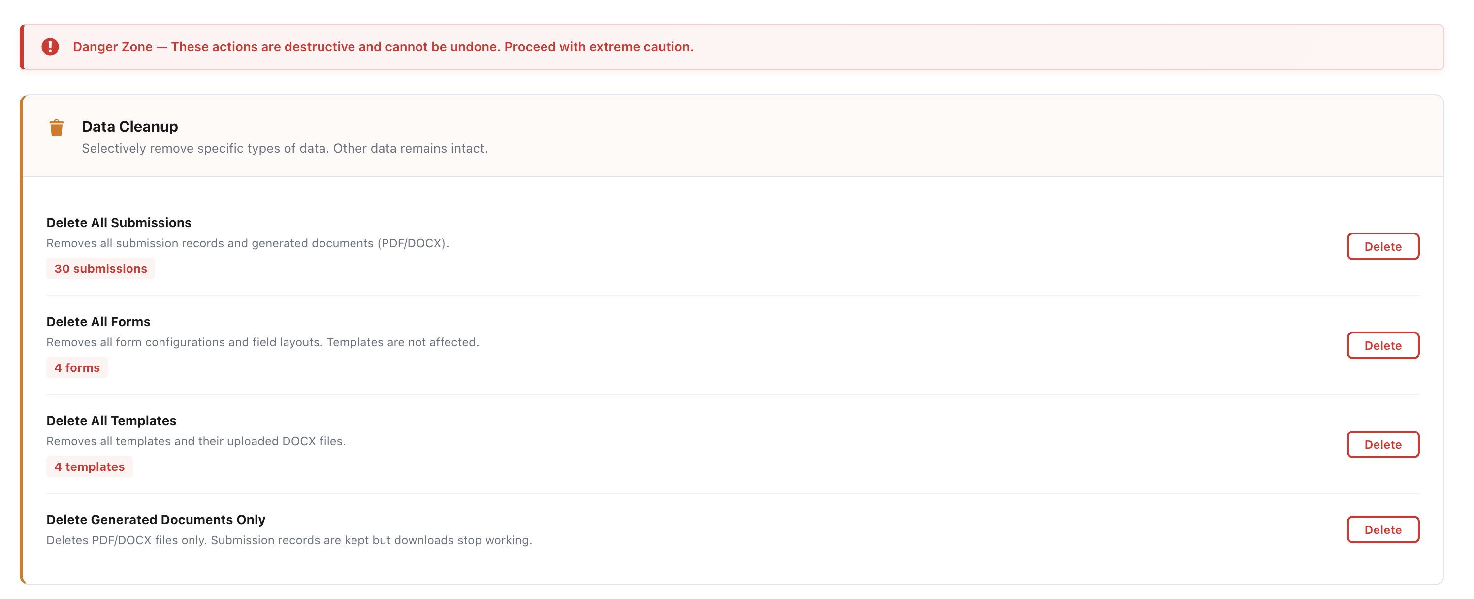 Form Builder — drag-and-drop fields with free field types and locked Pro fields (PRO badges)