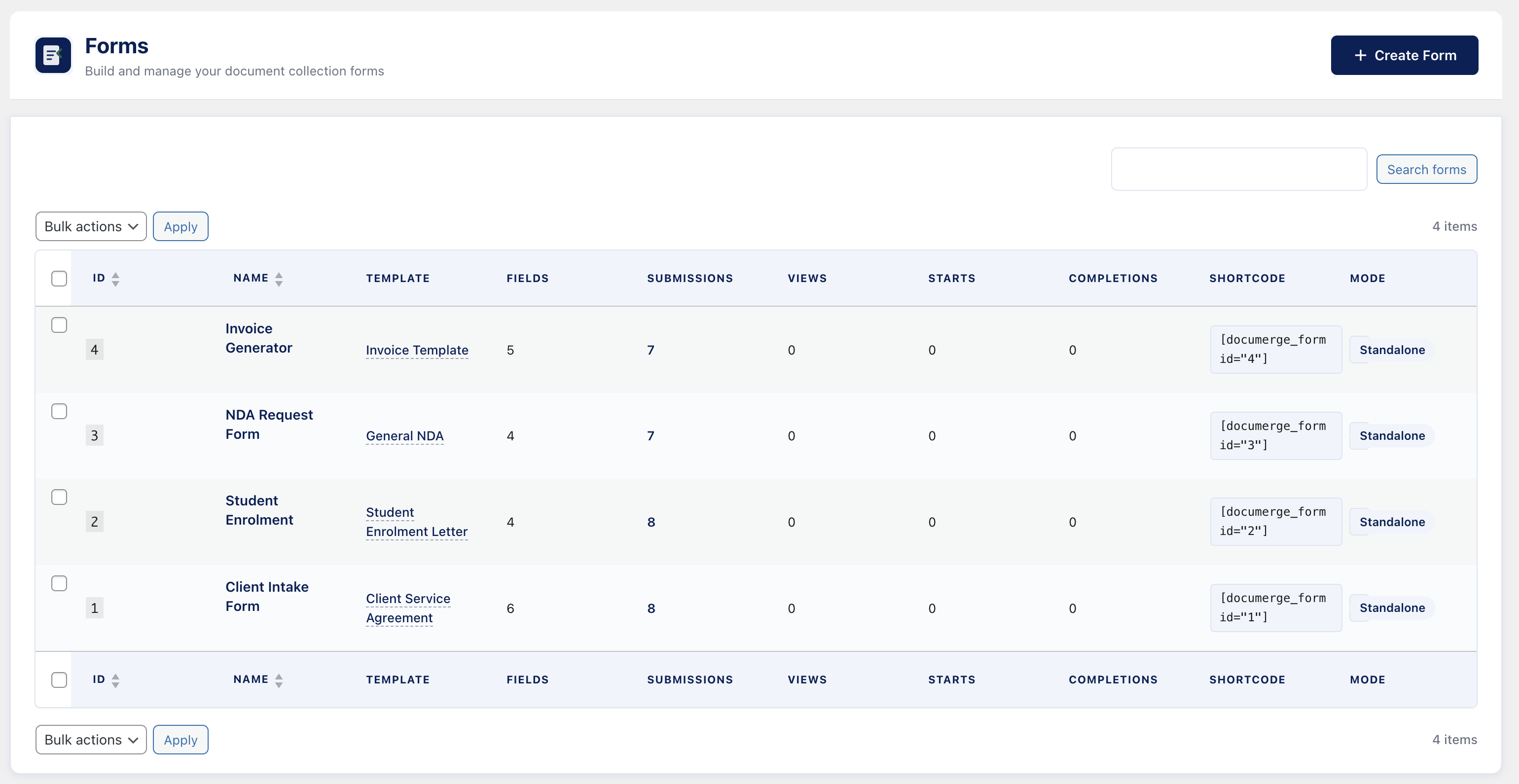 Settings General — document output format, delivery method, and download link expiry