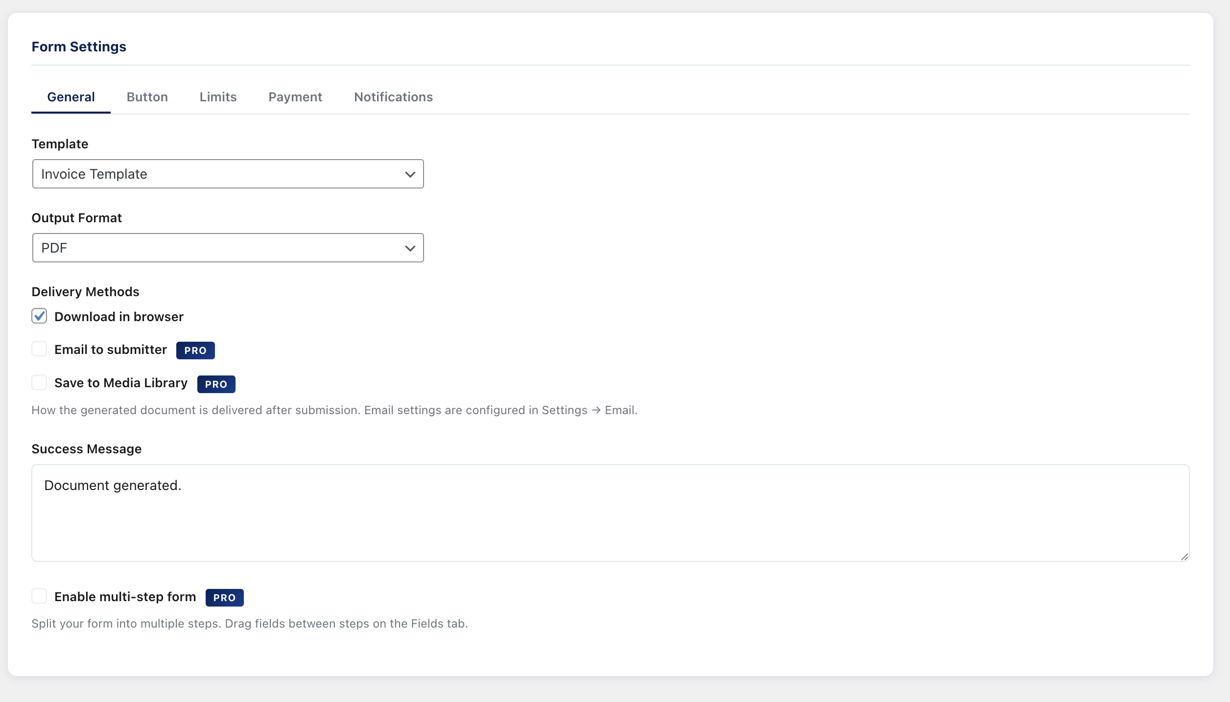 Settings Advanced — storage cleanup, debug logging, developer options, and setup wizard re-run