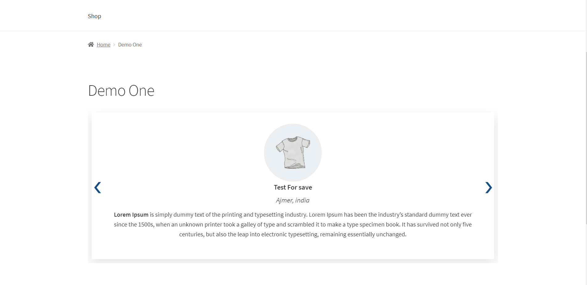 Testimonials Slider Style One