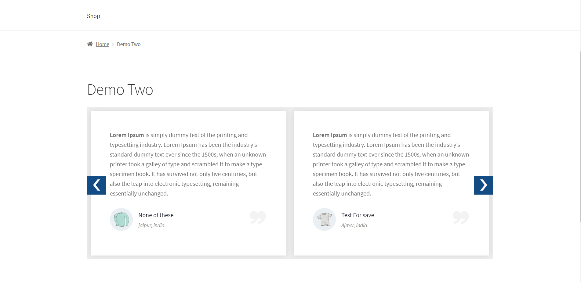 Testimonials Slider Style Two