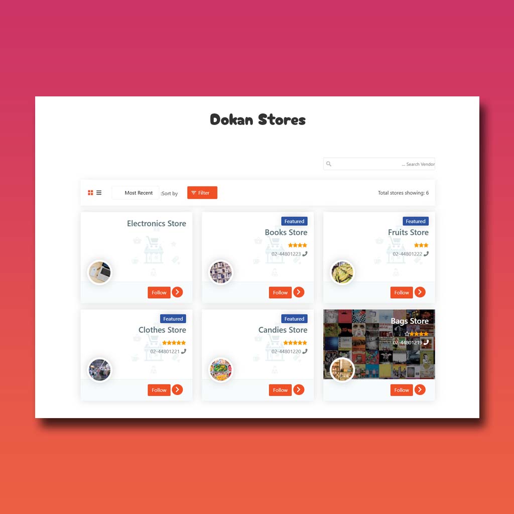 **Products by Vendor Widget** - Show products from a specific vendor with advanced filters.