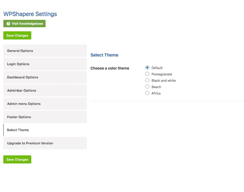 Theme presets