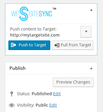 WPSiteSync for Content metabox.