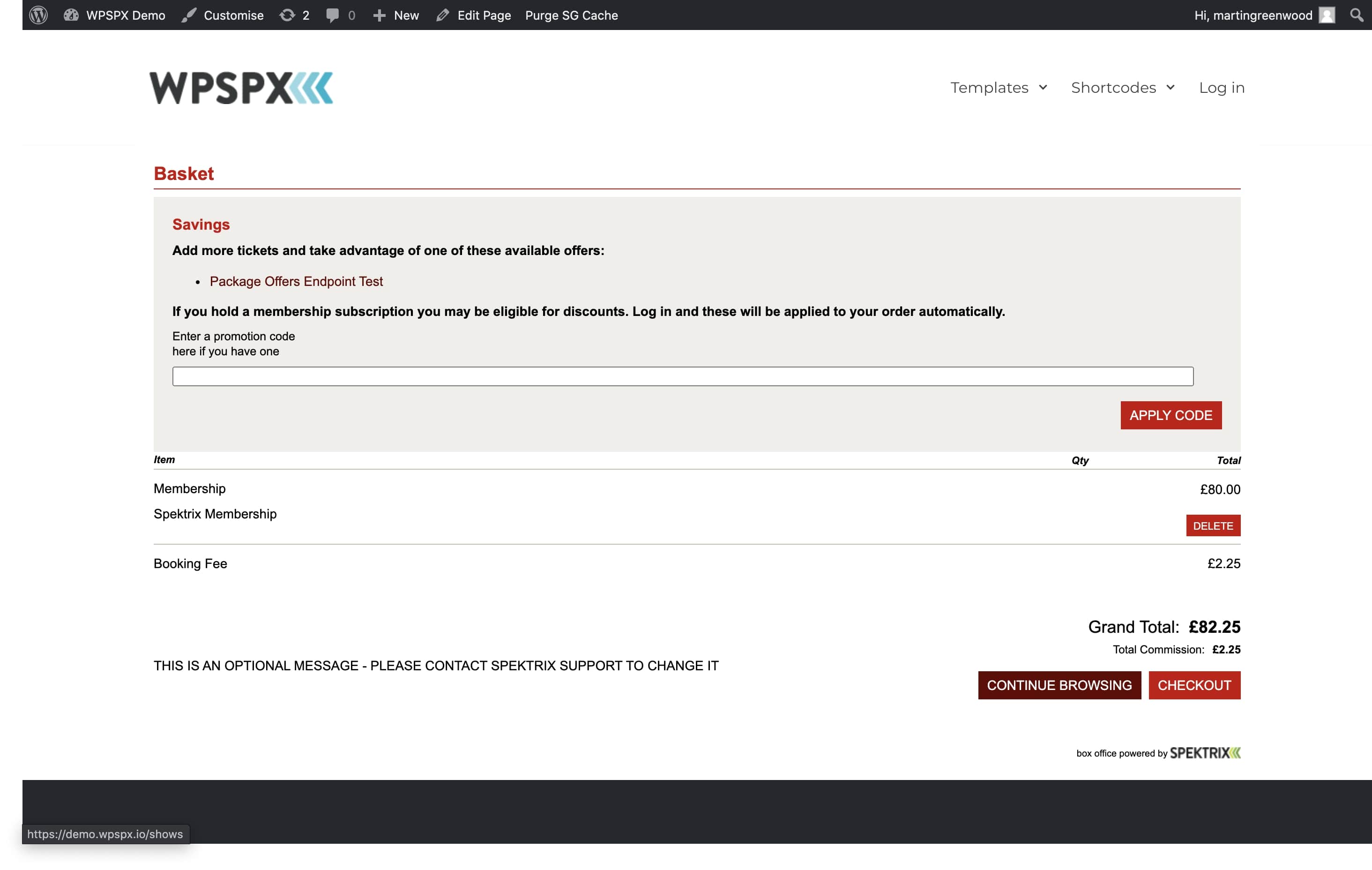 WPSPX Show Template