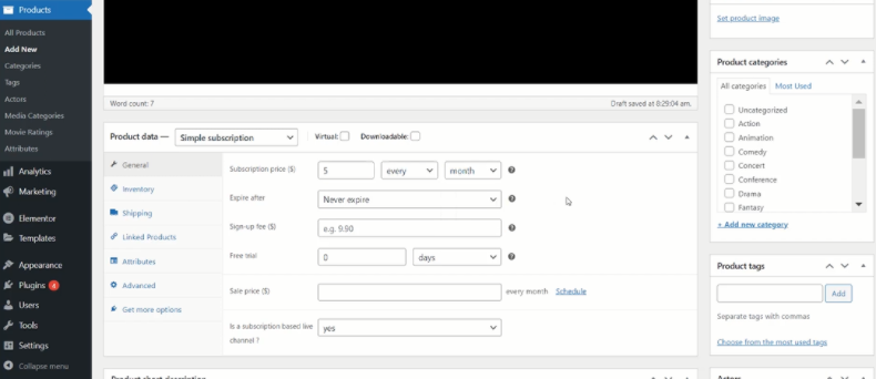 WpStream Channel Settings