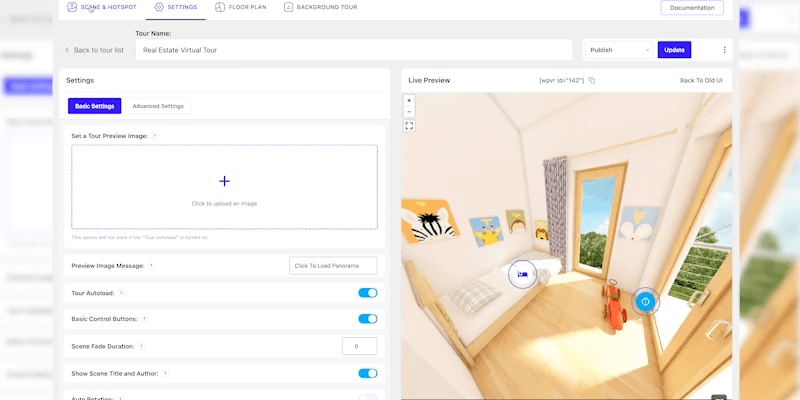 360 Image Advanced Settings