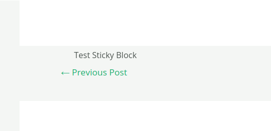 Output in frontend when sticky.