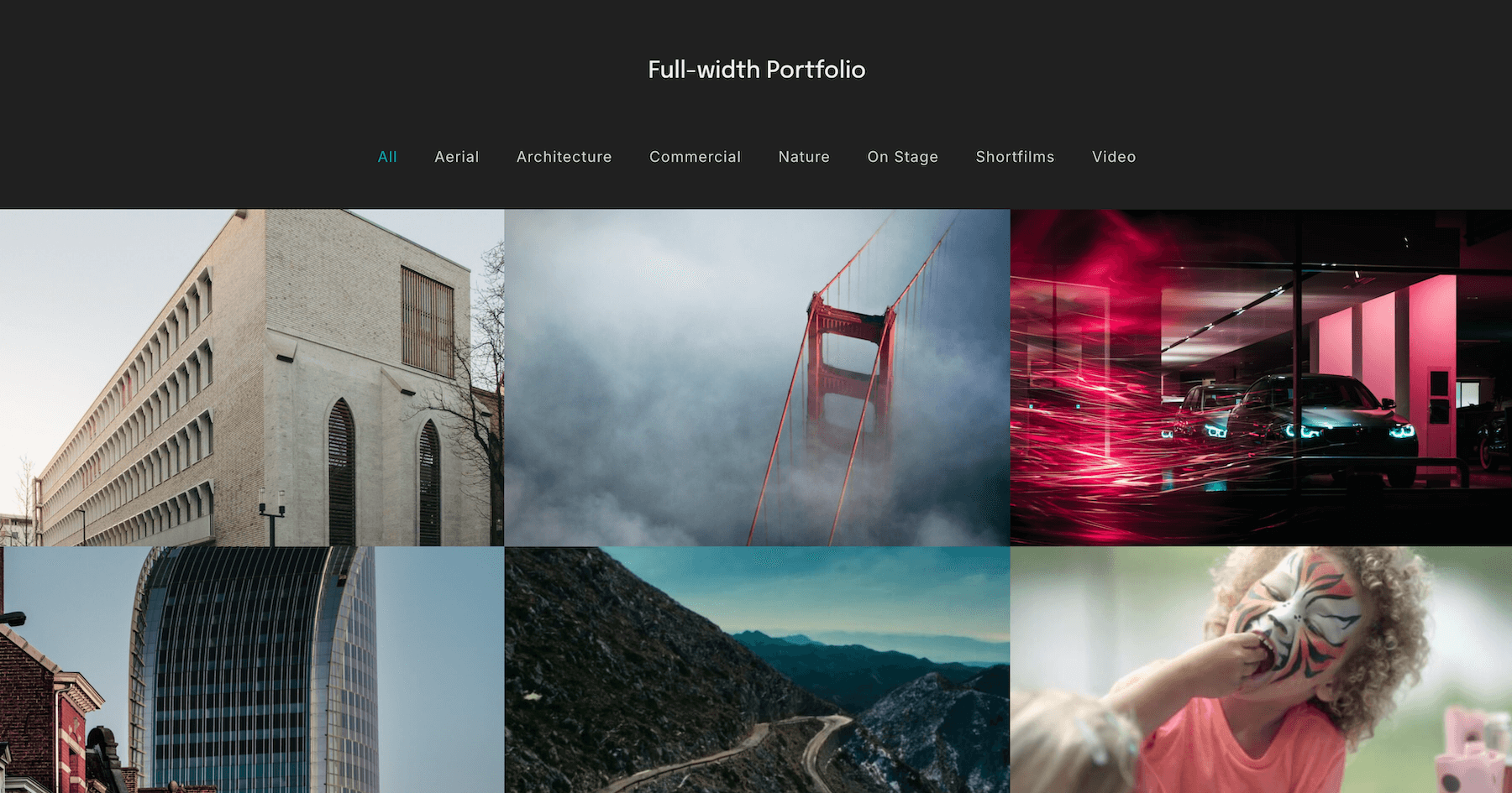 Full-width layout